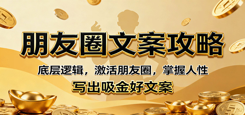 朋友圈文案攻略：底层逻辑，激活朋友圈，掌握人性，写出吸金好文案|网创挖金社