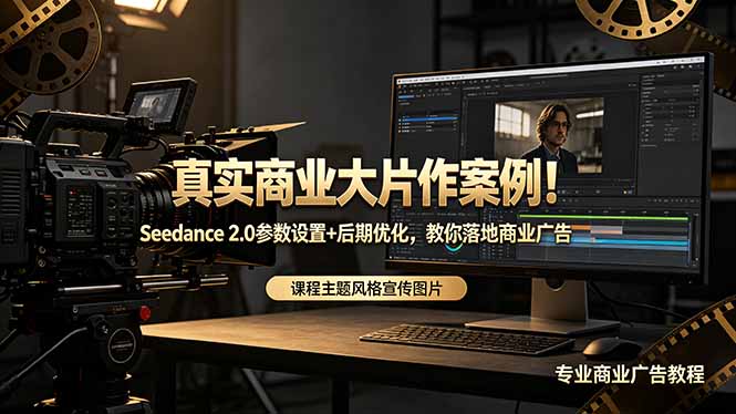 真实商业大片作案例！Seedance 2.0参数设置+后期优化，教你落地商业广告|网创挖金社