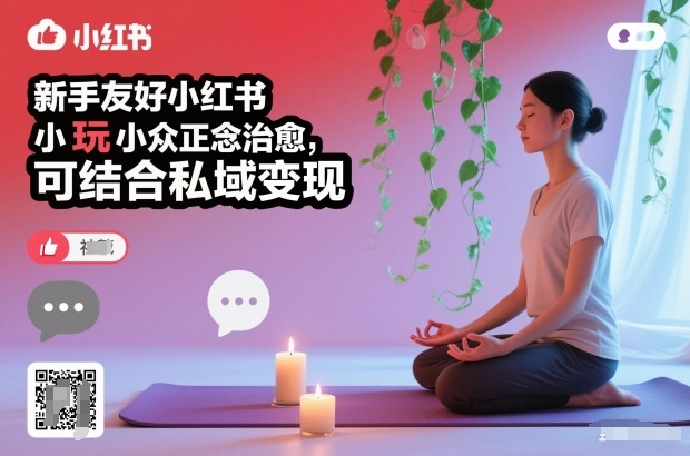 新手友好小红书小众正念治愈,玩法简单,可结合私域变现|网创挖金社