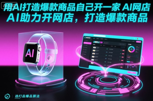 用AI打造爆款商品自己开一家AI网店，AI助力开网店，打造爆款商品|网创挖金社