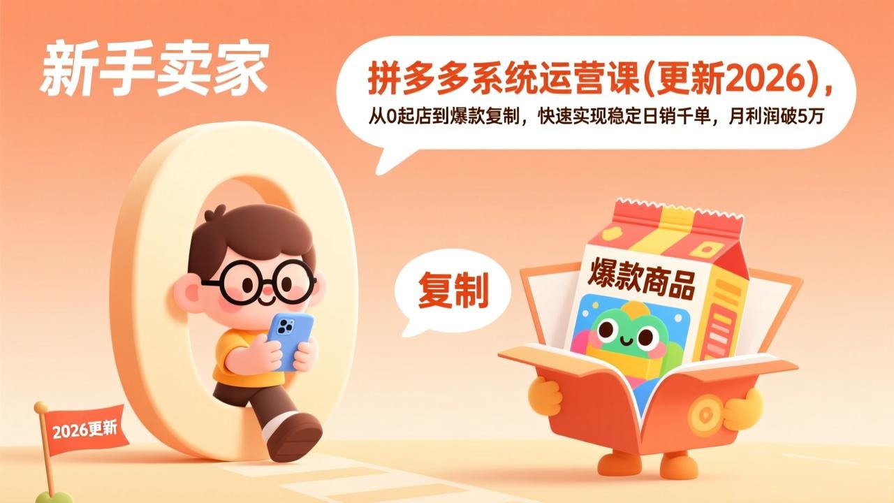 拼多多系统运营课(更新4月|网创挖金社