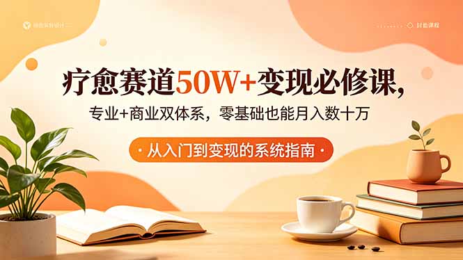 疗愈赛道50W+变现必修课，专业+商业双体系，零基础也能月入数十万|网创挖金社