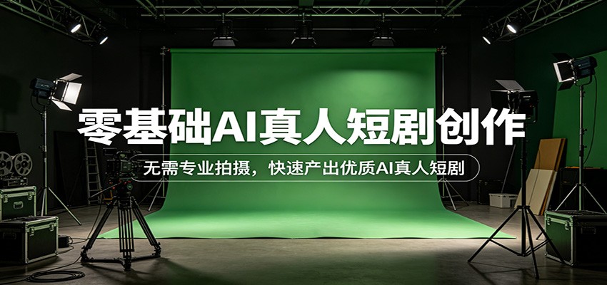 零基础AI真人短剧创作：无需专业拍摄，快速产出优质AI真人短剧|网创挖金社