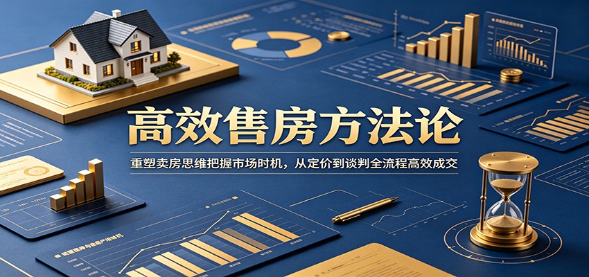 高效售房方法论：重塑卖房思维把握市场时机，从定价到谈判全流程高效成交|网创挖金社