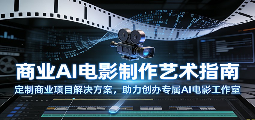 商业AI电影制作艺术指南：定制商业项目解决方案，助力创办专属AI电影工作室|网创挖金社