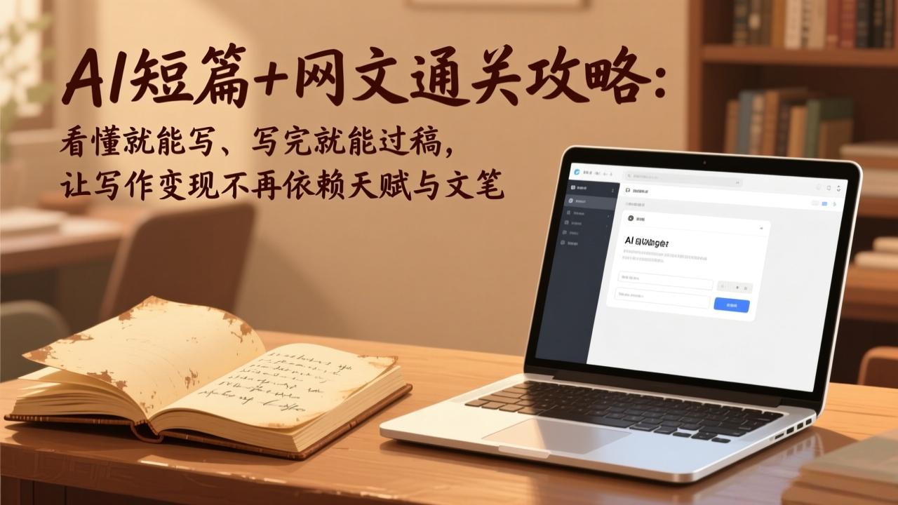 AI短篇+网文通关攻略-更新4月：看懂就能写、写完就能过稿，让写作变现不再依赖天赋与文笔|网创挖金社