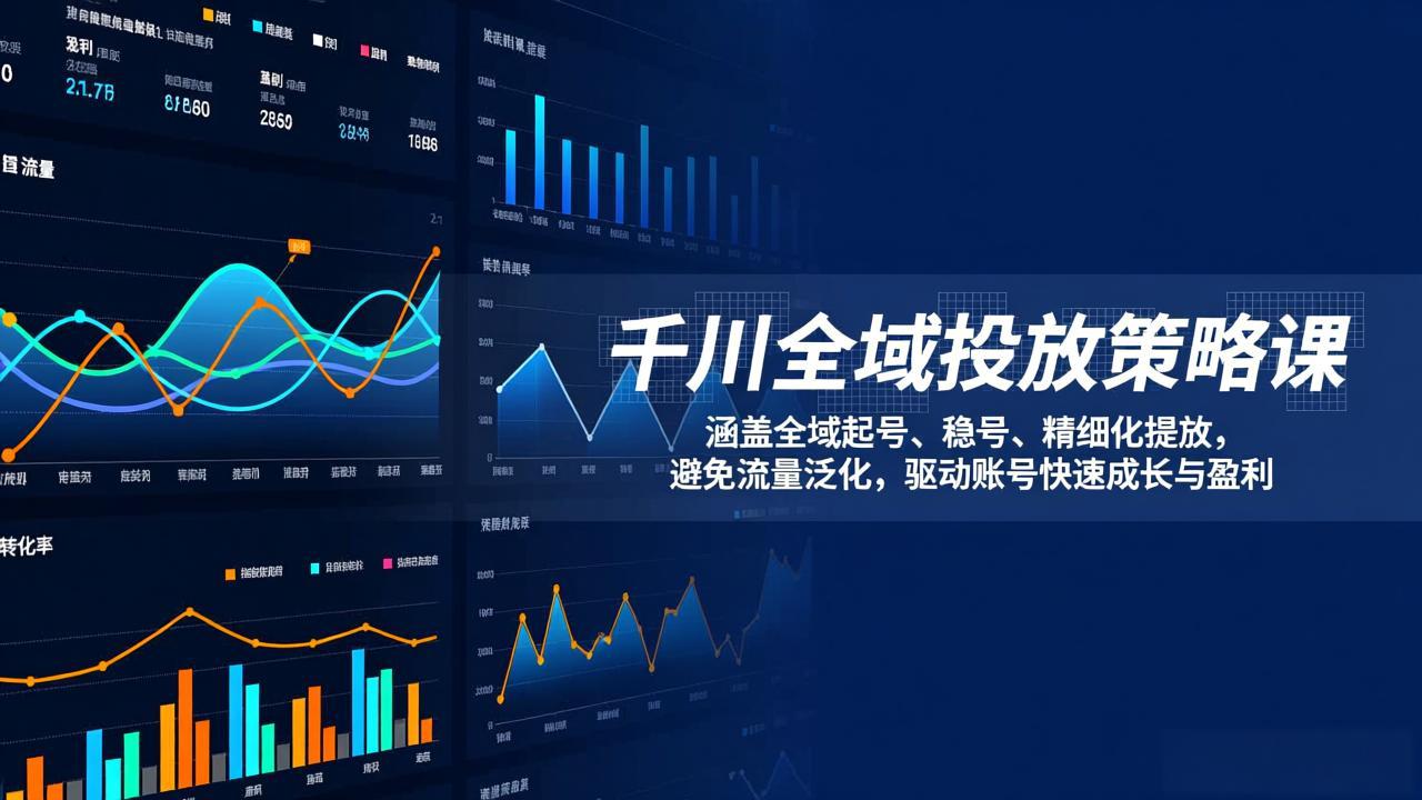 千川全域投放策略课:涵盖全域起号、稳号、精细化投放,避免流量泛化,驱动账号快速成长与盈利|网创挖金社