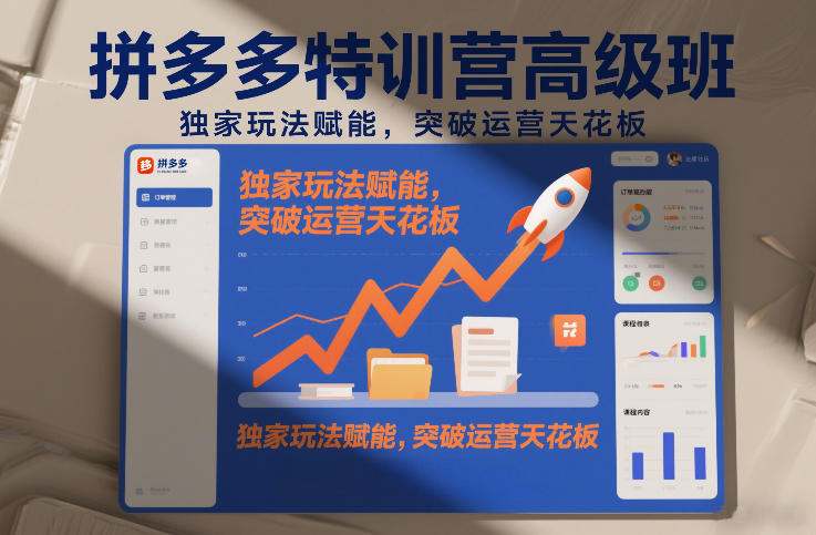 拼多多特训营高阶班，独家玩法赋能，突破运营天花板(更新26年5月15日)|网创挖金社