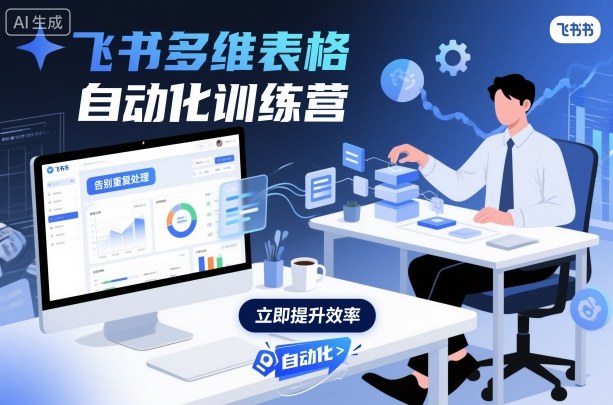 飞书多维表格自动化训练营，手把手教你告别重复处理，用多维表格开启高效办公新模式|网创挖金社