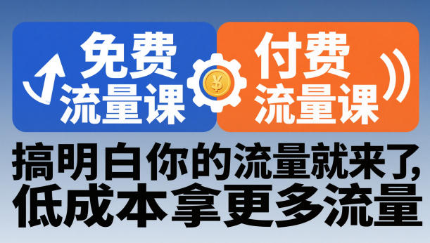 拼多多免费流量课+付费流量课,搞明白你的流量就来了,低成本拿更多流量|网创挖金社