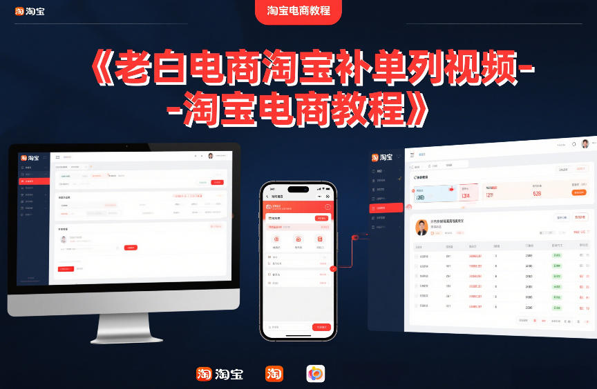 老白电商淘宝补单系列视频-淘宝电商教程|网创挖金社
