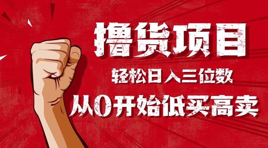 手把手教你撸货，从0开始低买高卖，小白轻松实现日入三位数!!!|网创挖金社