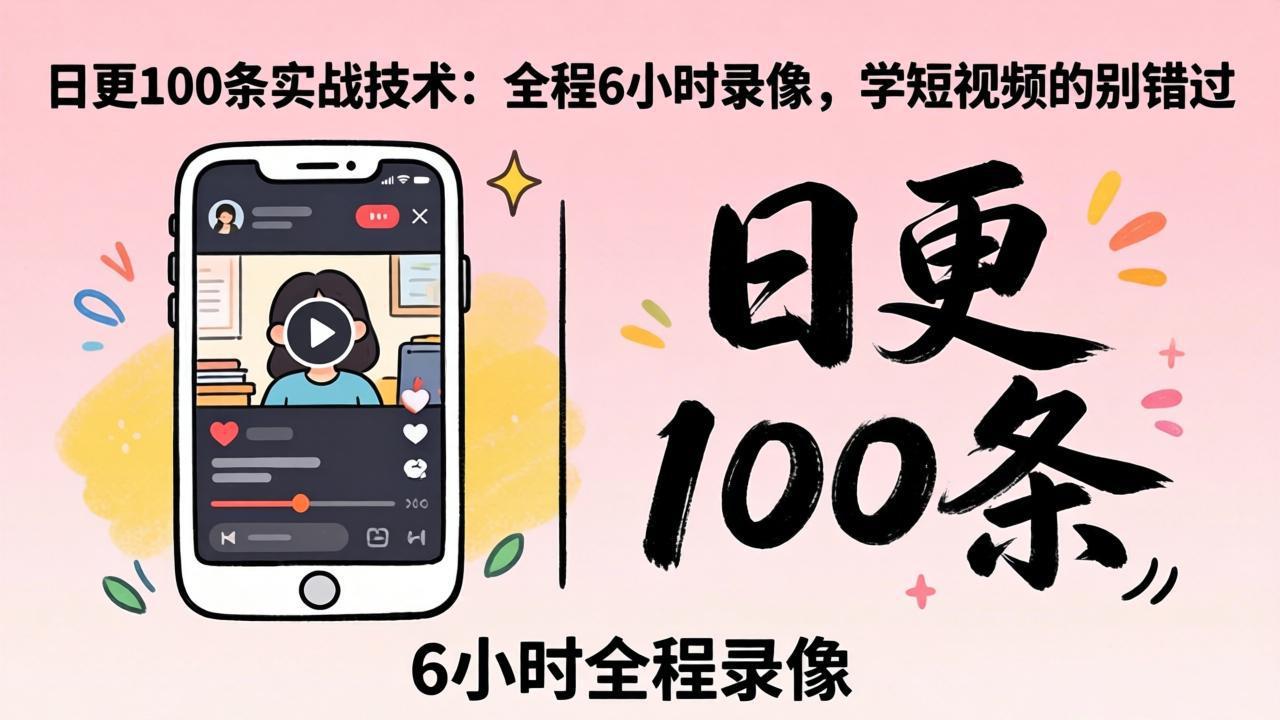 某工作坊东莞2026年4月12线下课:日更100条实战:全程6小时录像,学短视频的别错过|网创挖金社