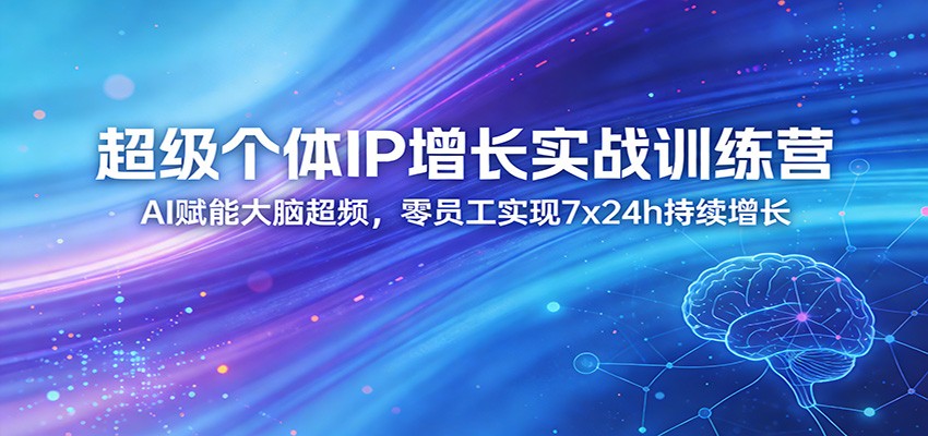 超级个体IP增长实战训练营：AI赋能大脑超频，零员工实现7x24h持续增长(更新)|网创挖金社