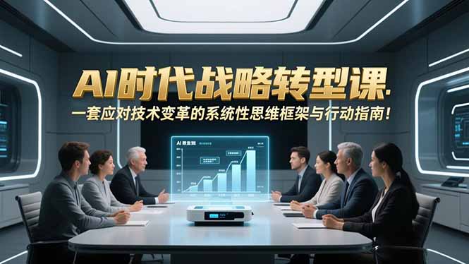 AI时代战略转型课：一套应对技术变革的系统性思维框架与行动指南！|网创挖金社