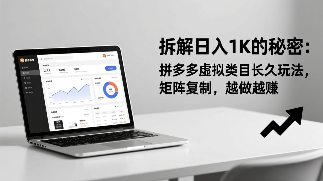 拆解日入 1K 的秘密:拼多多虚拟类目长久玩法,矩阵复制,越做越赚|网创挖金社