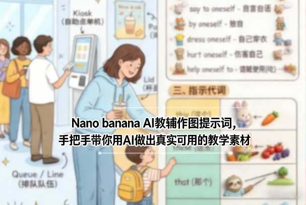 Nano banana AI教辅作图提示词，手把手带你用AI做出真实可用的教学素材|网创挖金社