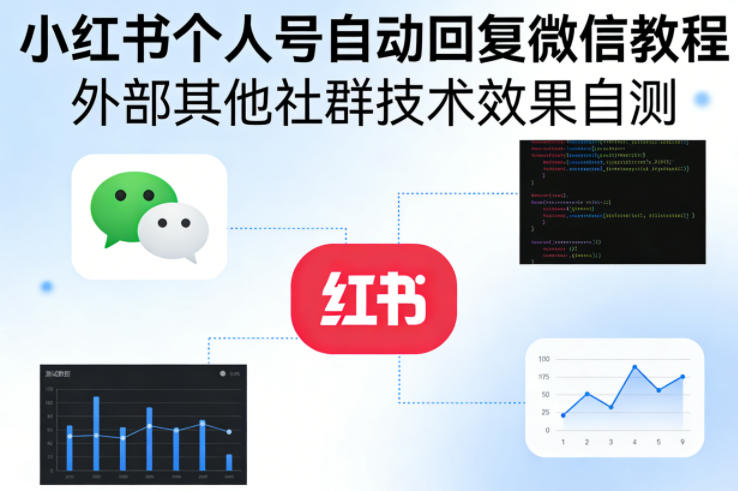 小红书个人号自动回复微信教程，外部其他社群技术，效果自测|网创挖金社