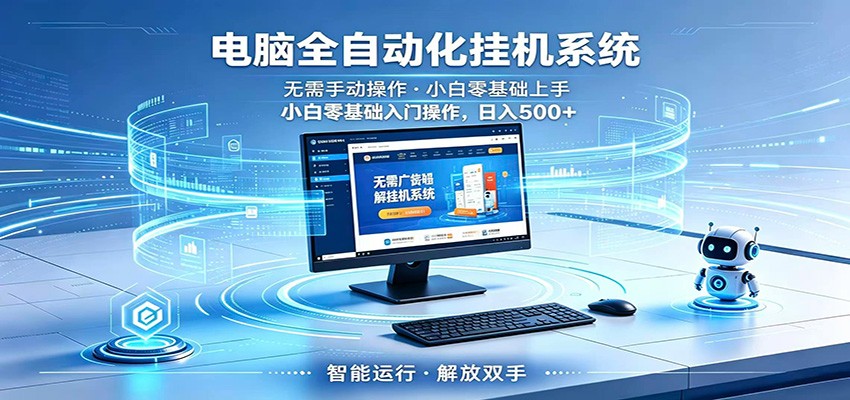 智能广告挂机无需值守，小白上手轻松实现每日增收|网创挖金社