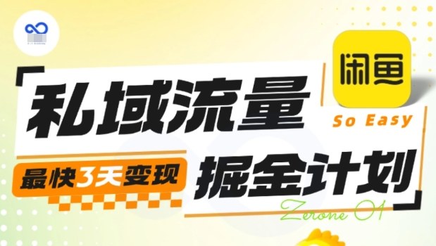 私域流量掘金计划实战训练营，最快3天变现|网创挖金社