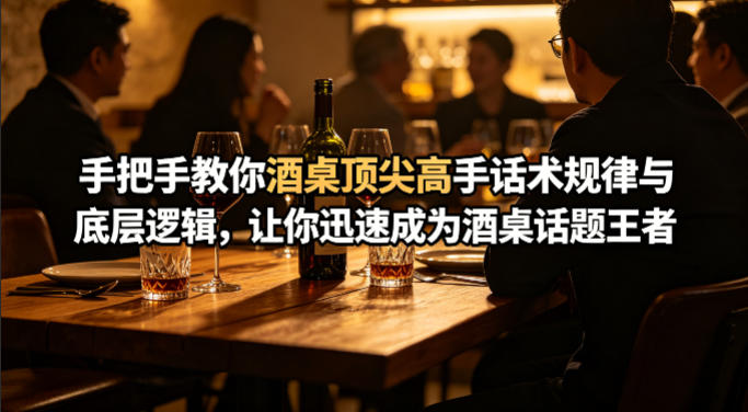 付费文章：手把手教你酒桌顶尖高手话术规律与底层逻辑，让你迅速成为酒桌话题王者(二十年全网独家经验分享)|网创挖金社