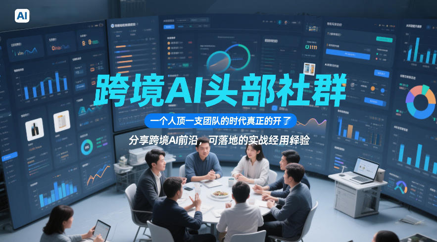 跨境AI头部社群，一个人顶一支团队的时代真正的开始了，分享跨境AI前沿，可落地的实战经验(更新)|网创挖金社