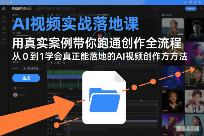 AI视频实战落地课，用真实案例带你跑通创作全流程，从0到1学会真正能落地的AI视频创作方法|网创挖金社