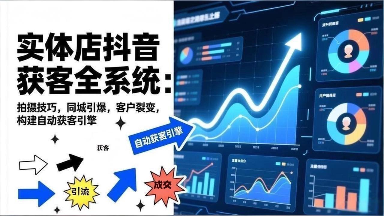 2026实体店抖音获客全系统：拍摄技巧，同城引爆，客户裂变，构建自动获客引擎|网创挖金社