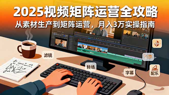 2025短视频矩阵运营全攻略：从素材生产到矩阵运营，月入3万实操指南|网创挖金社