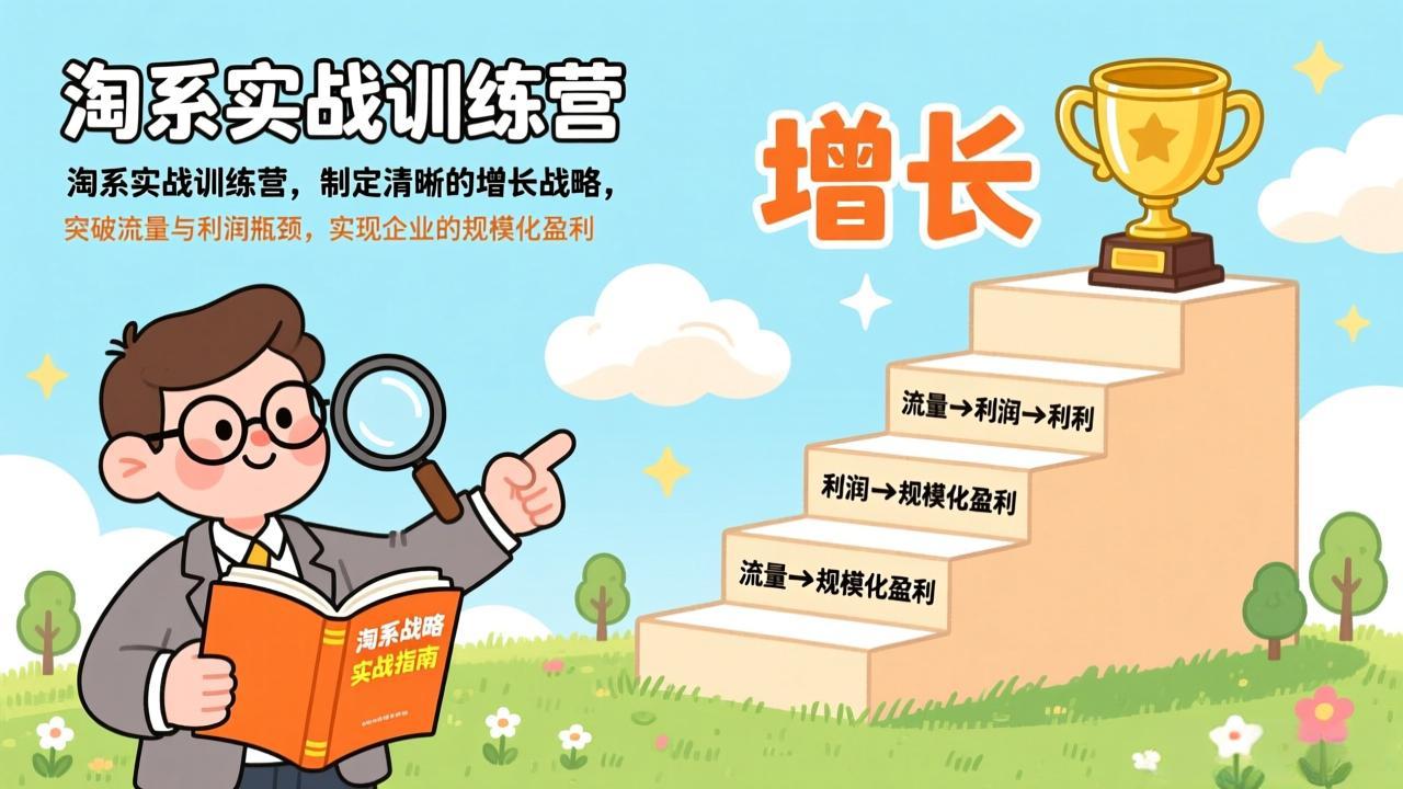 淘系实战训练营，制定清晰的增长战略，突破流量与利润瓶颈，实现企业的规模化盈利|网创挖金社