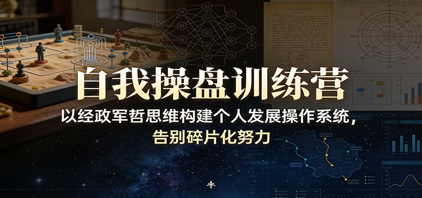 自我操盘训练营：以经政军哲思维构建个人发展操作系统，告别碎片化努力|网创挖金社