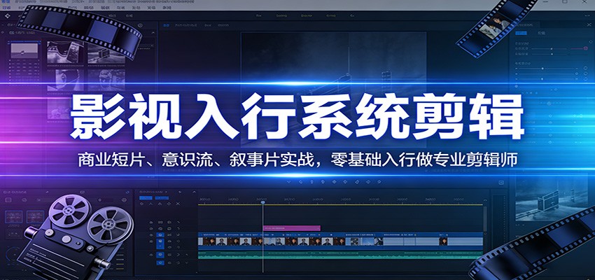 影视系统剪辑，商业短片、意识流、叙事片实战，零基础入行做专业剪辑师|网创挖金社
