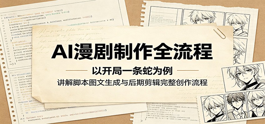 AI漫剧制作全流程：以开局一条蛇为例，讲解脚本图文生成与后期剪辑完整创作流程|网创挖金社