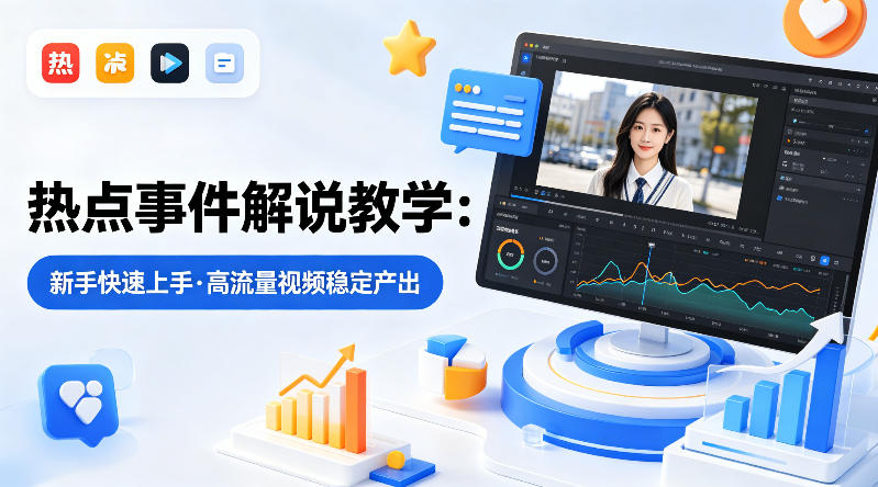 某大V的热点事件解说教学，新手也能快速上手，稳定产出高流量解说视频|网创挖金社