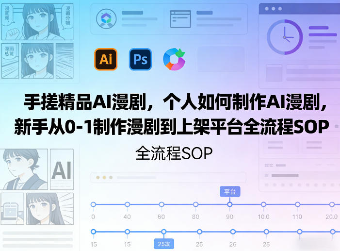 手搓精品AI漫剧，个人如何制作AI漫剧，新手从0-1制作漫剧到上架平台全流程SOP|网创挖金社
