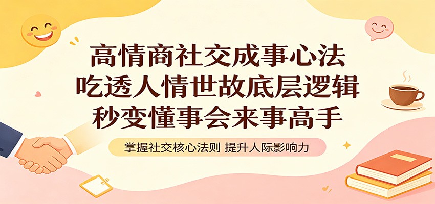 高情商社交成事心法：吃透人情世故底层逻辑，秒变懂事会来事高手|网创挖金社