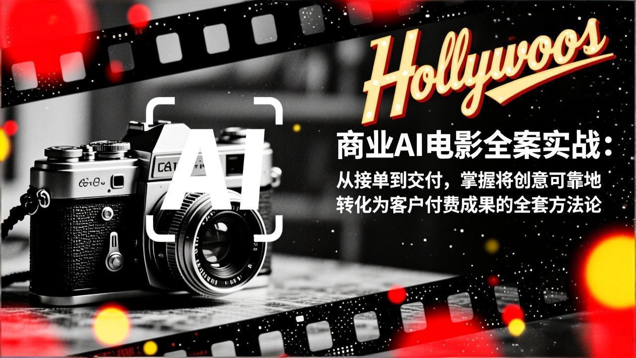 商业AI电影全案实战：从接单到交付，掌握将创意可靠地转化为客户付费成果的全套方法论|网创挖金社