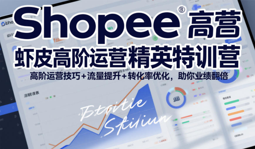 Shopee虾皮高阶运营精英特训营，高阶运营技巧+流量提升+转化率优化，助你业绩翻倍(更新26年5月)|网创挖金社