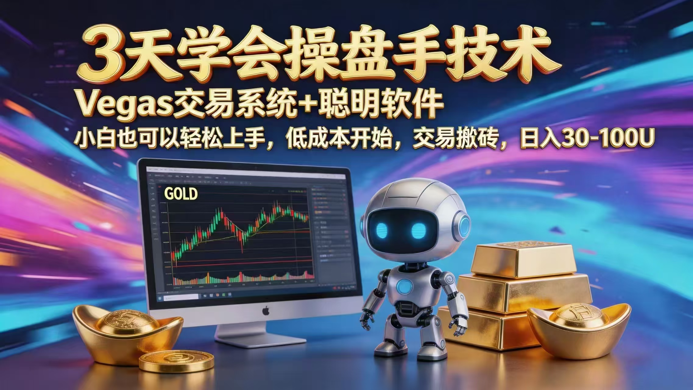 三天学会操盘手技术，vegas技术+聪明软件，小白也可以轻松上手，日入1000+|网创挖金社