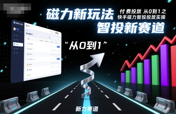 ⁤‍⁤⁢⁤‬⁤‌⁢⁣‍‬⁤⁣‬⁤‬⁣‬⁤‬‍‍⁢‬⁡⁢⁣⁢‍⁤‬‬‌⁣付费投放从0到1之快手磁力智投投放实操，磁力新玩法，智投新赛道|网创挖金社