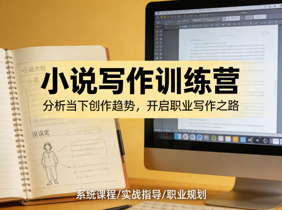 小说加写作训练营，带你分析如何在当下脱颖而出，开启你的职业创作之路|网创挖金社
