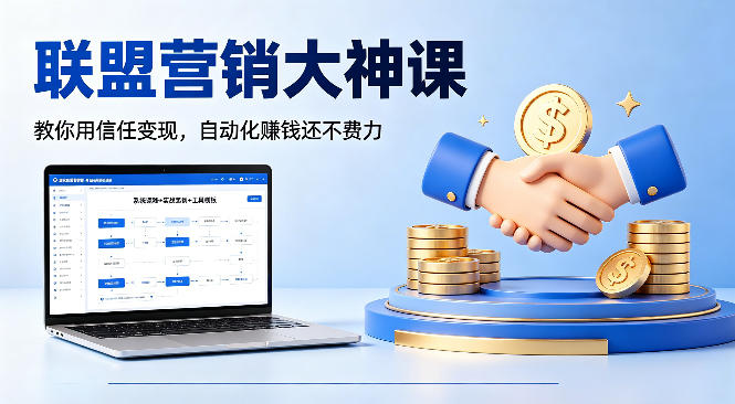 联盟营销大神课，教你用信任变现，自动化賺钱还不费力【原创双语字幕】|网创挖金社