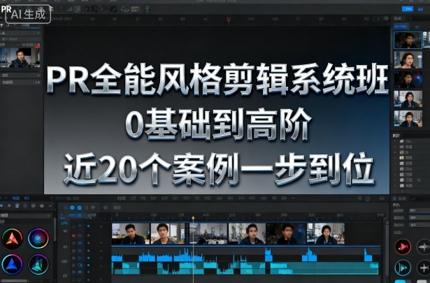 PR全能风格剪辑系统班，0基础到高阶，近20个案例一步到位|网创挖金社