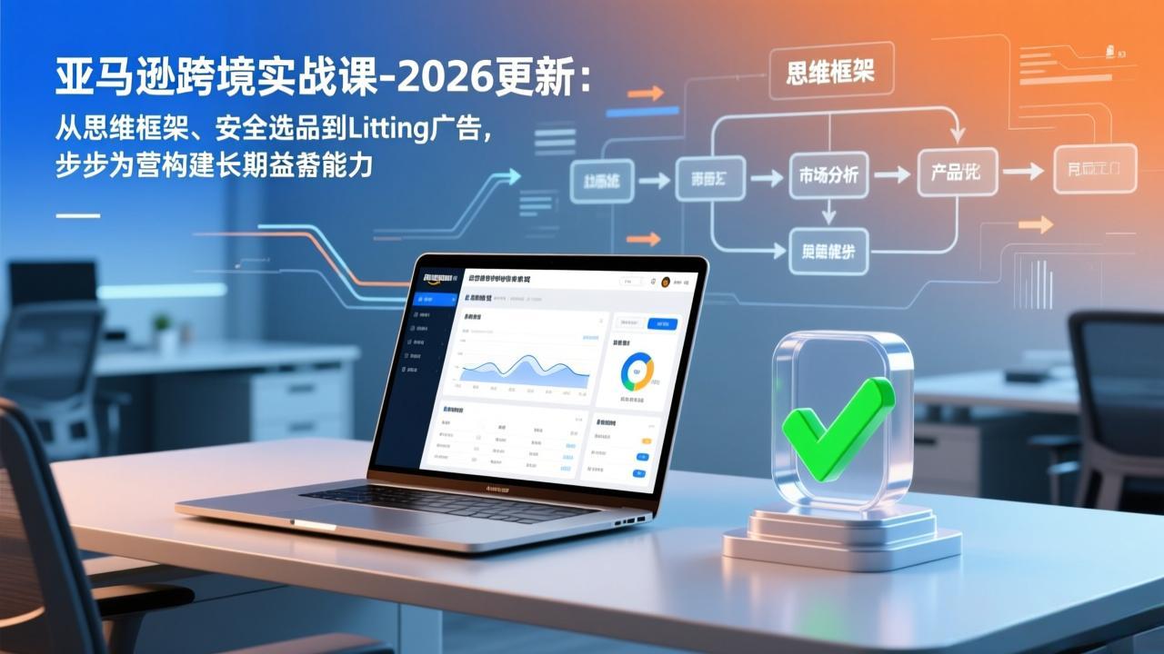 亚马逊跨境实战课-2026更新:从思维框架、安全选品到Listing广告,步步为营构建长期盈利能力|网创挖金社