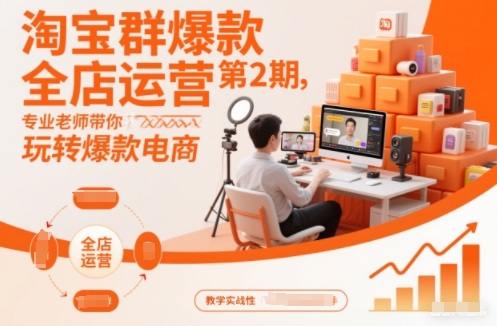 淘宝群爆款全店运营第2期，专业老师带你玩转爆款电商(更新)|网创挖金社