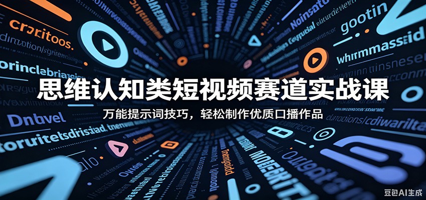思维认知类短视频赛道实战课：万能提示词技巧，轻松制作优质口播作品|网创挖金社