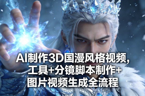 AI制作3D国漫风格视频，工具+分镜脚本制作+图片视频生成全流程|网创挖金社