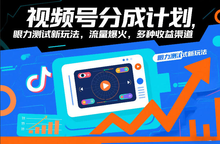视频号分成计划，眼力测试新玩法，流量爆火，多种收益渠道|网创挖金社