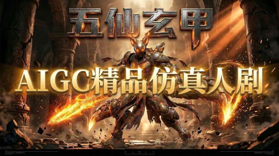AIGC精品仿真人短剧教学，以五仙玄甲风为例展示保姆级实操教学|网创挖金社