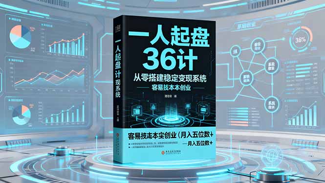 一人起盘36计：从零搭建稳定变现系统，实现低成本创业，月入五位数+|网创挖金社